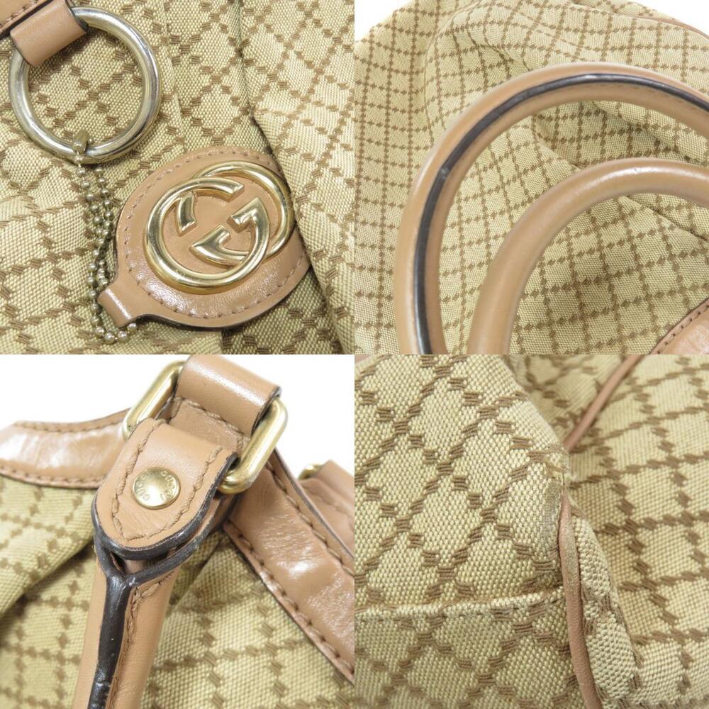 Gucci Diamante Leather Handbag Canvas - Picture 9 of 11